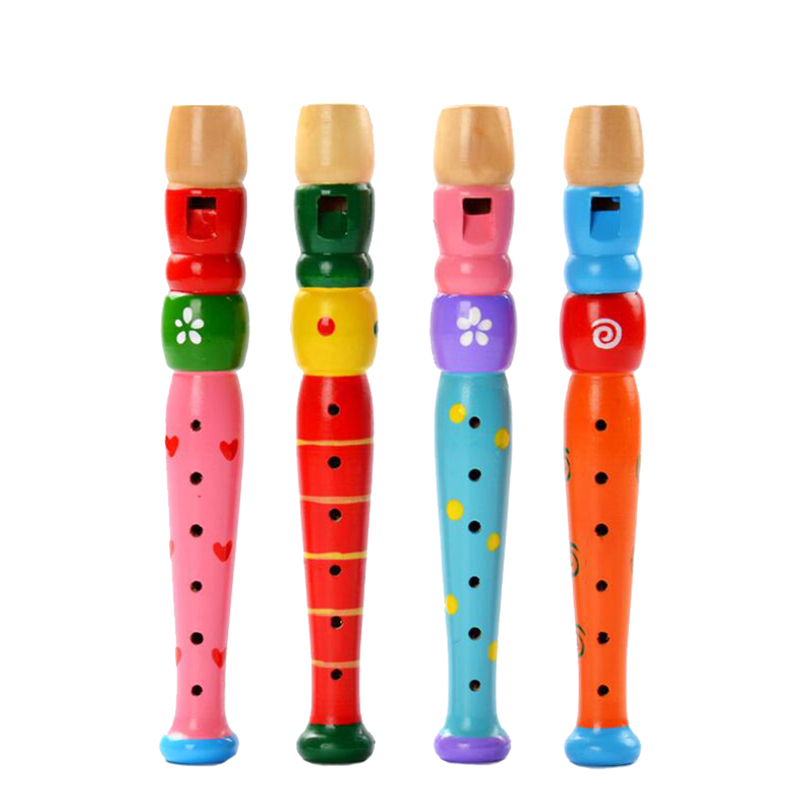 Musical Instrument Drawing - Hot Colorful Wooden Flute Music Instrument