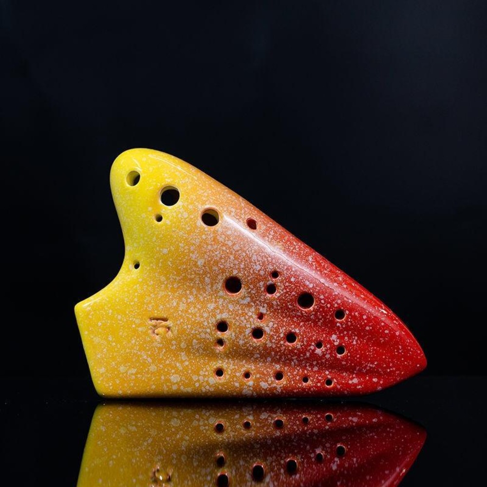 Musical Instrument Drawing - Ceramic Ocarinas 16 Holes Alto C