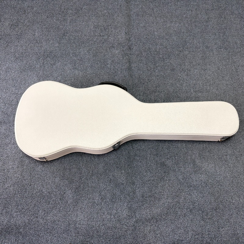 Musical Instrument Box - Pure White Electric Guitar Case Leather