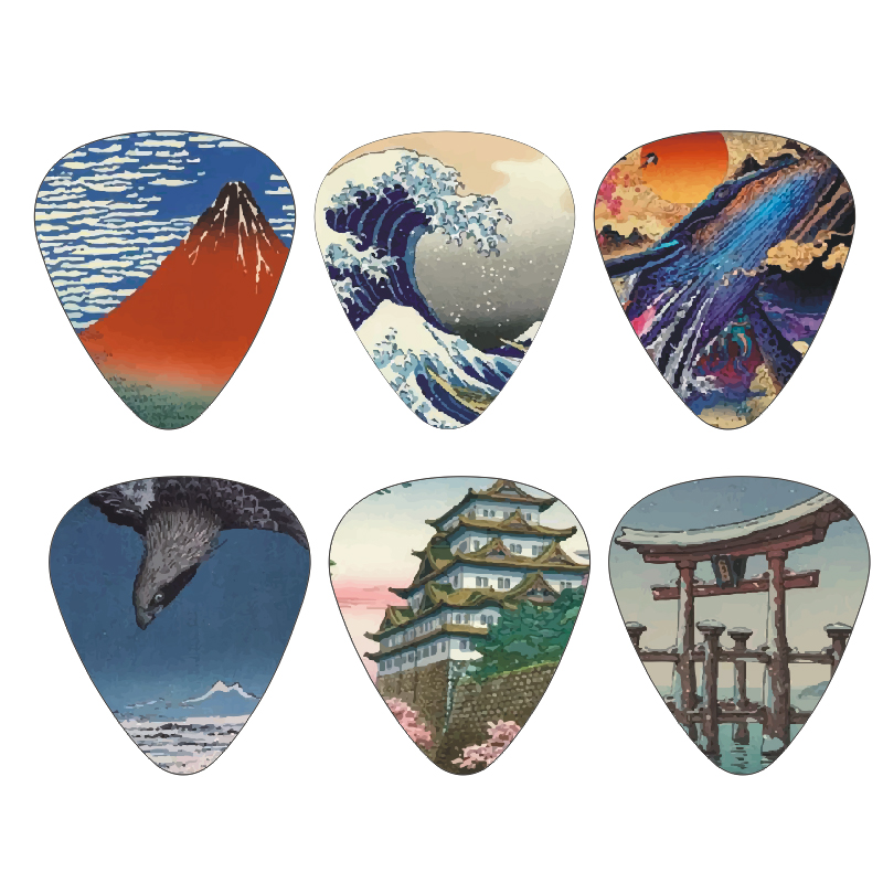 Musical Instrument Drawing - New 12pcs/set Guitar Picks - Japanese