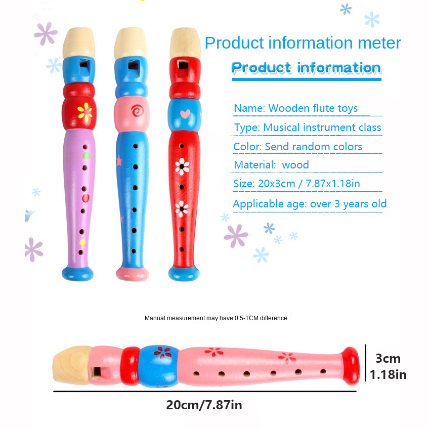 Hot Colorful Wooden Flute Musi - Musical Instrument Drawing review and price