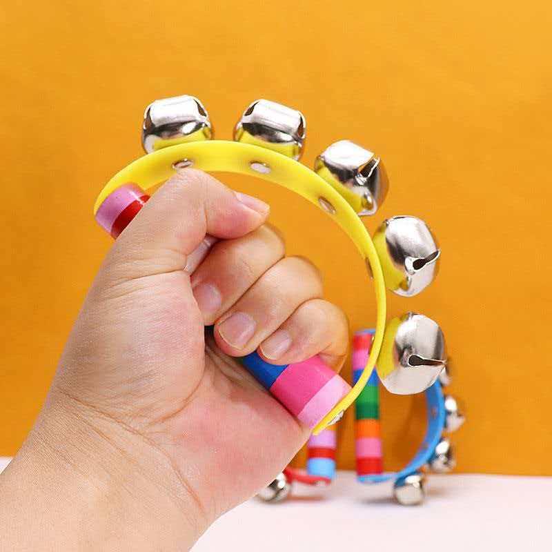 Rainbow Hand Jingle Bells Wood - Musical Instrument You Shake review and price