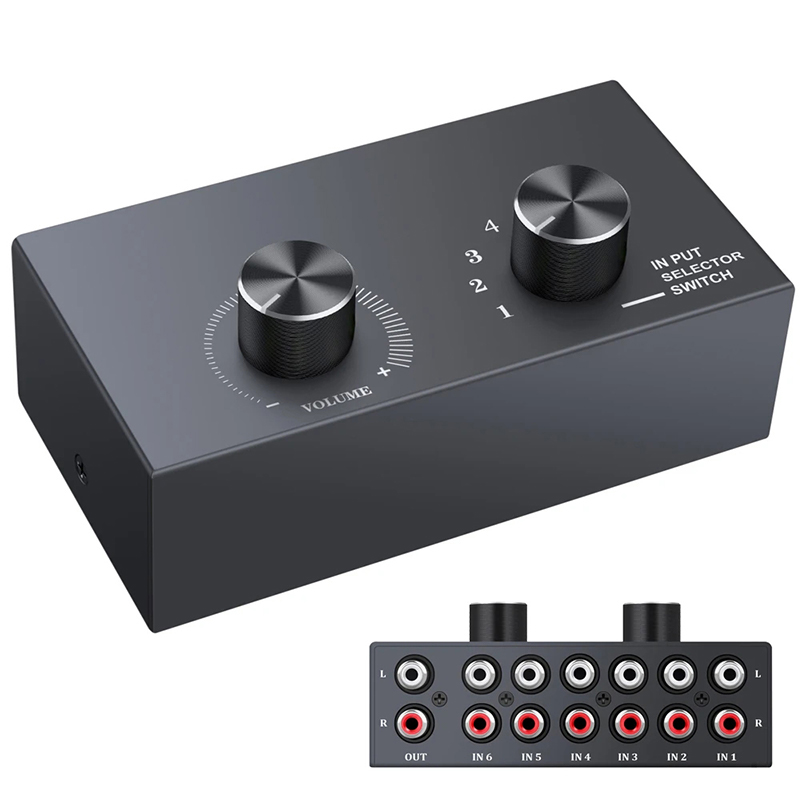 6 Way Audio Switcher Selector  - Musical Instrument Vector review and price