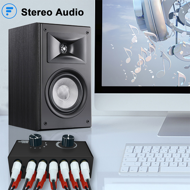6 Way Audio Switcher Selector  - Musical Instrument Vector review and price