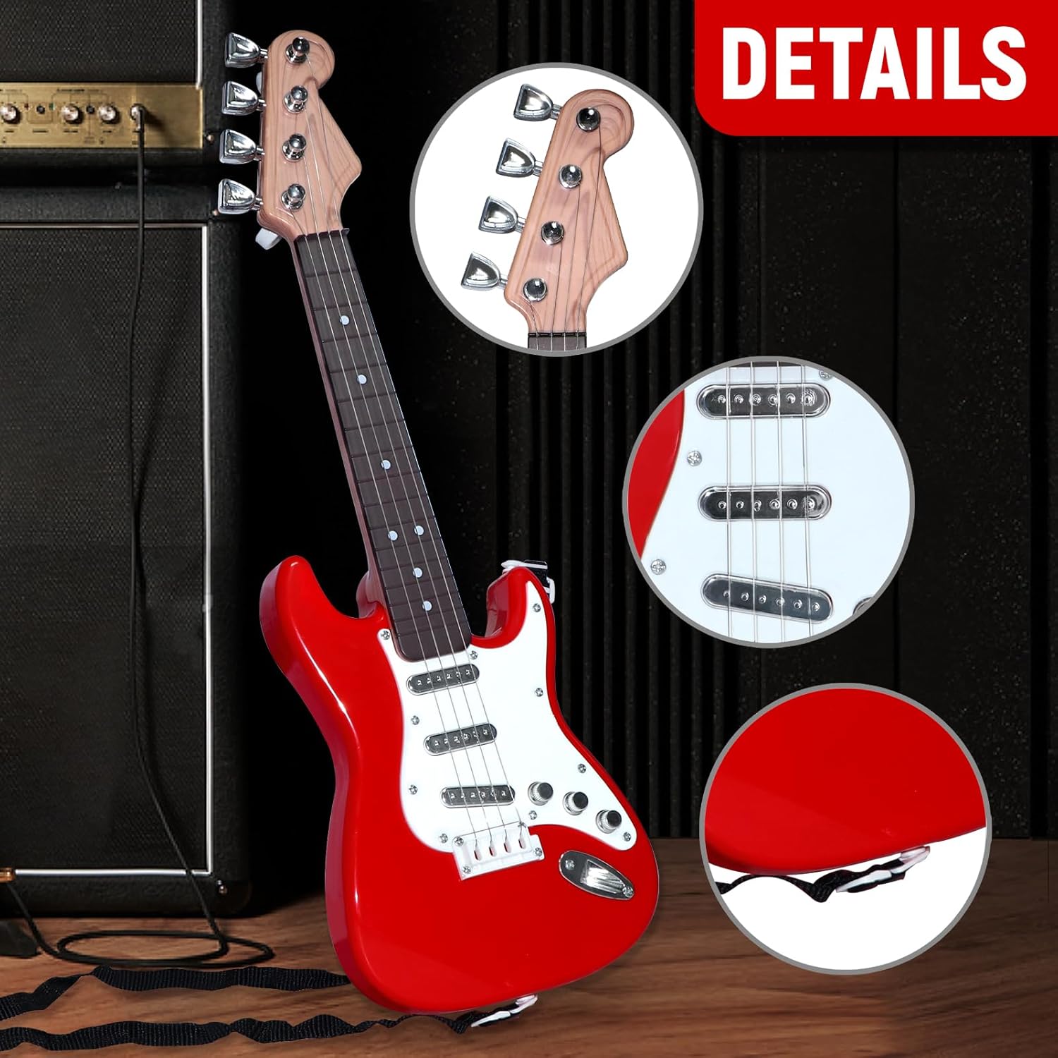 Kids Electric Guitar Toy - 4-S - Musical Instrument Drawing review and price